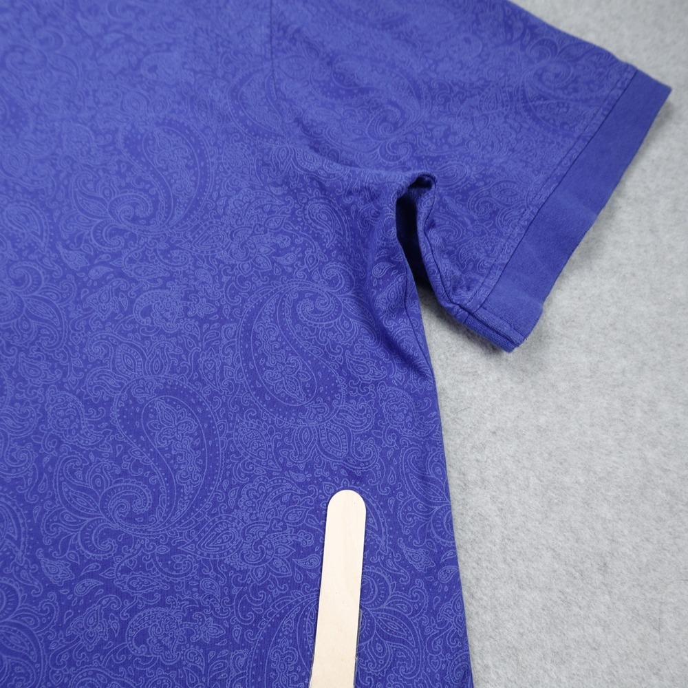 Robert Graham Polo Shirt Mens 3XL Blue Paisley Classic Fit Short Sleeve Cotton - Picture 16 of 16